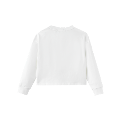 jadore center stripe sweatshirt - white