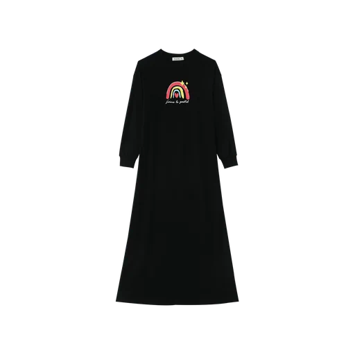 nightgown with rainbow - black