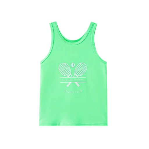 tennis print swim tank - green