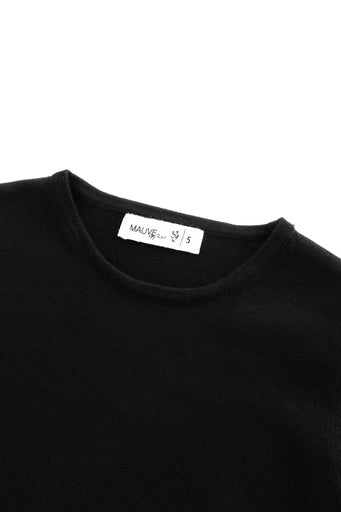 crew neck sweater - black