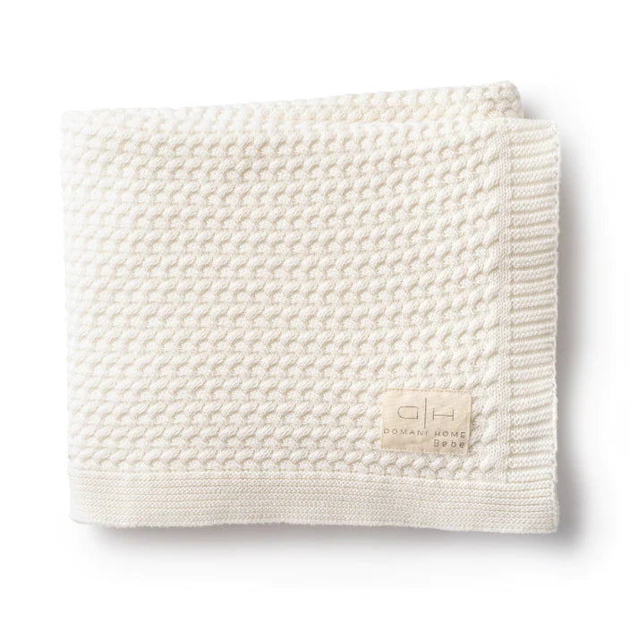 blanket herringbone weave knit - cream