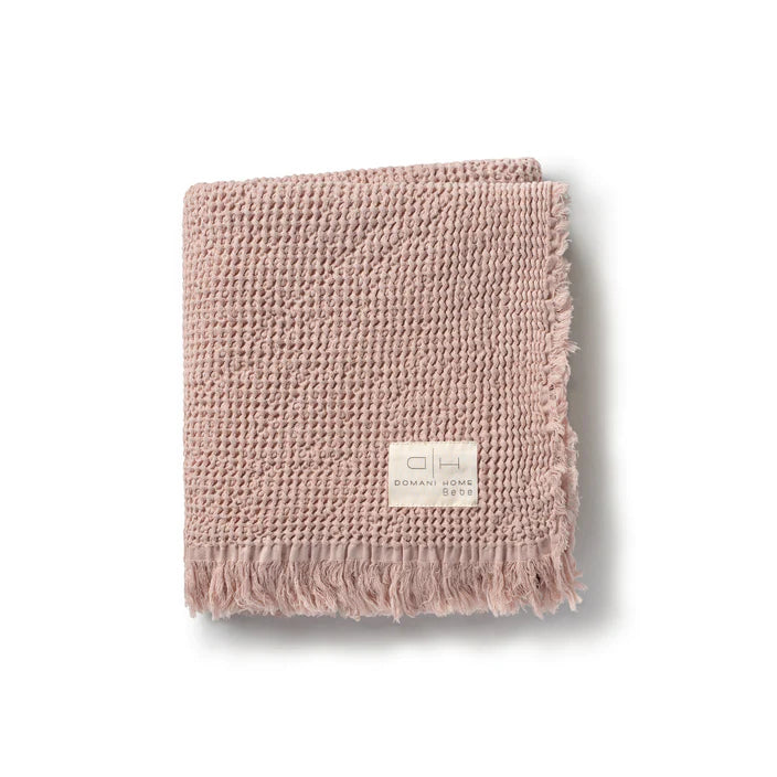 blanket waffle muslin - blush