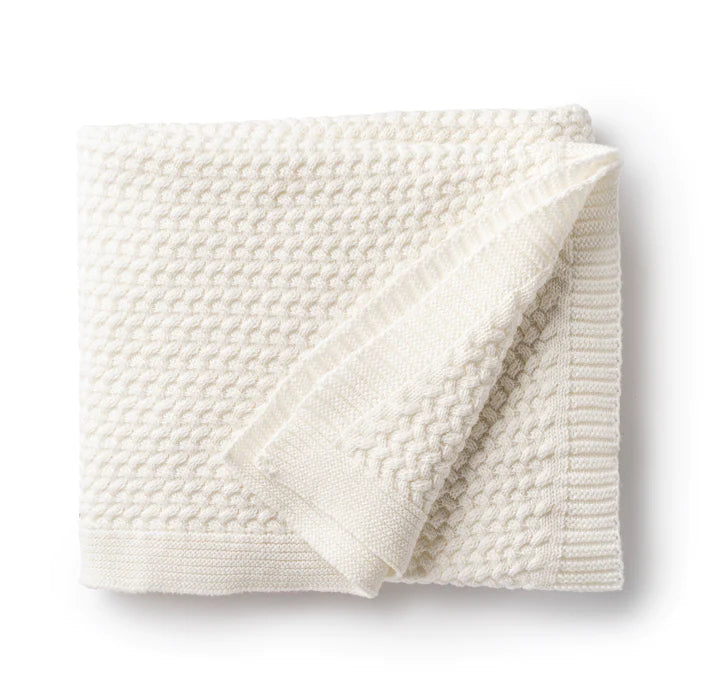 blanket herringbone weave knit - cream