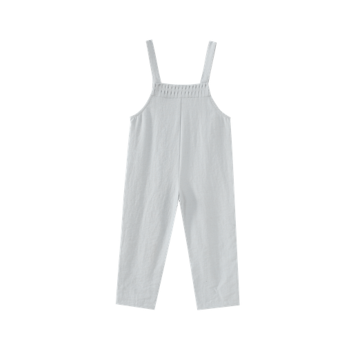 long romper with tucks - blue