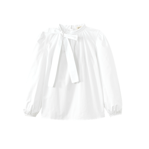 teen shirt with bow - white