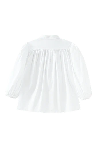 gathered shoulder blouse - white
