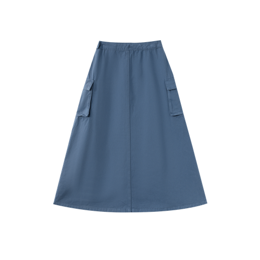 midi skirt with pockets - blue