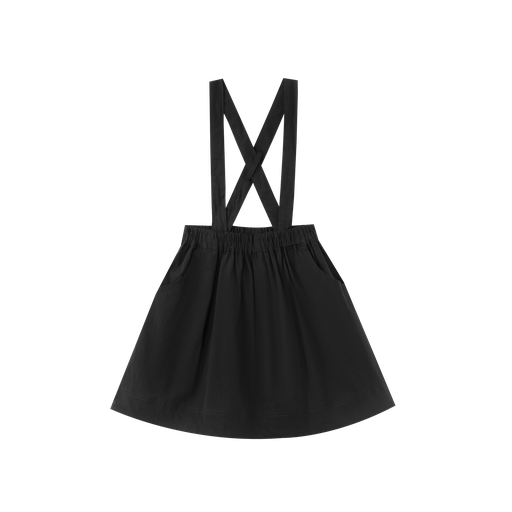 suspender skirt with pockets - black