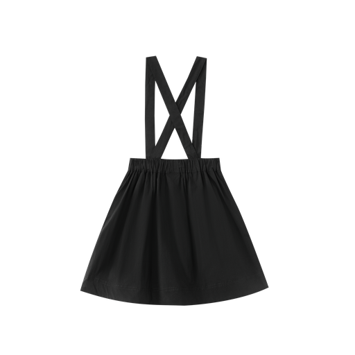 suspender skirt with pockets - black