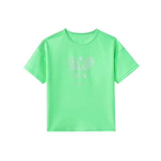 tennis print swim shirt - green