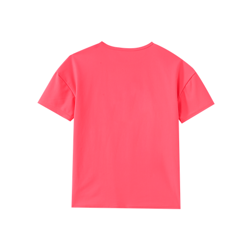 tennis print swim shirt - coral