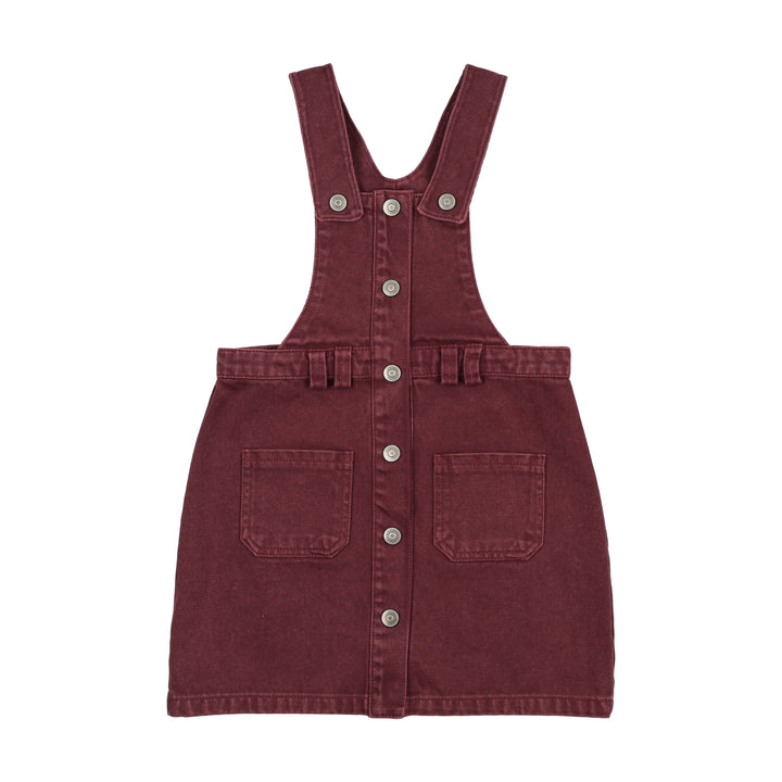 dress denim snap jumper - washed burgundy