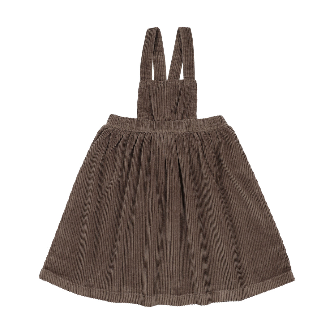 dress corduroy embroidered jumper - umber