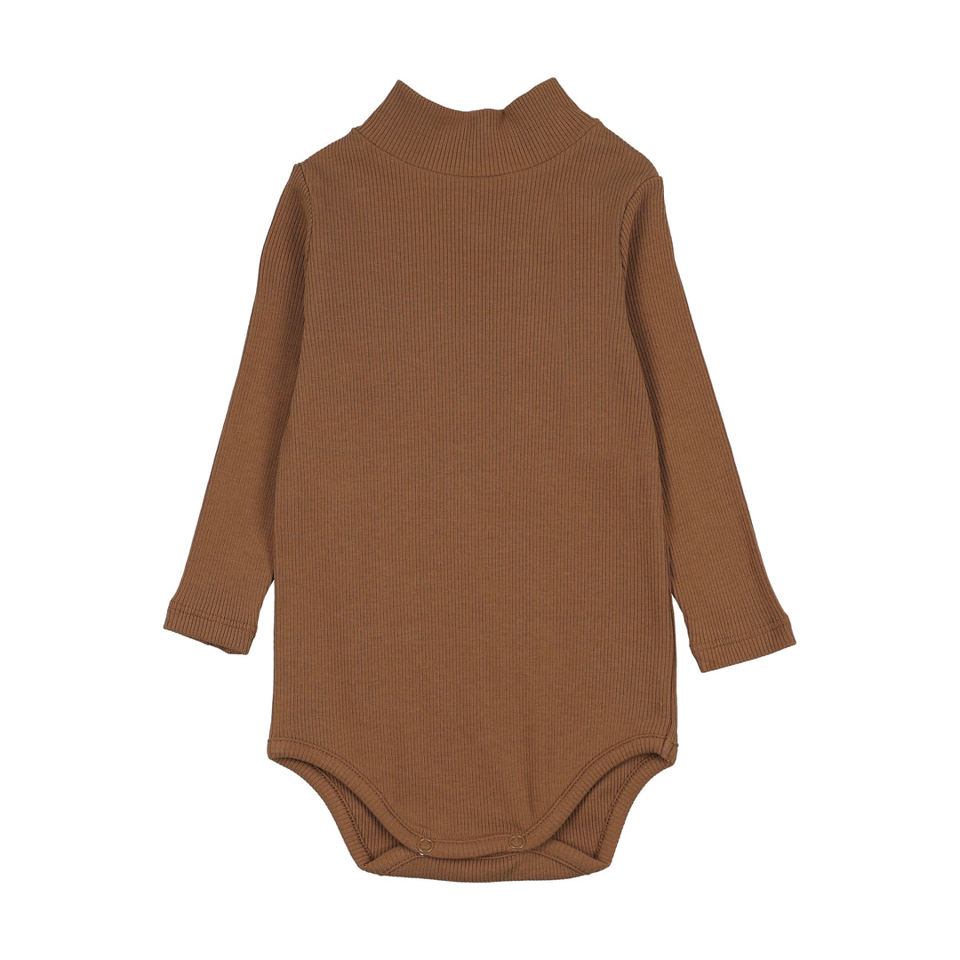 onesie solid mockneck - ochre