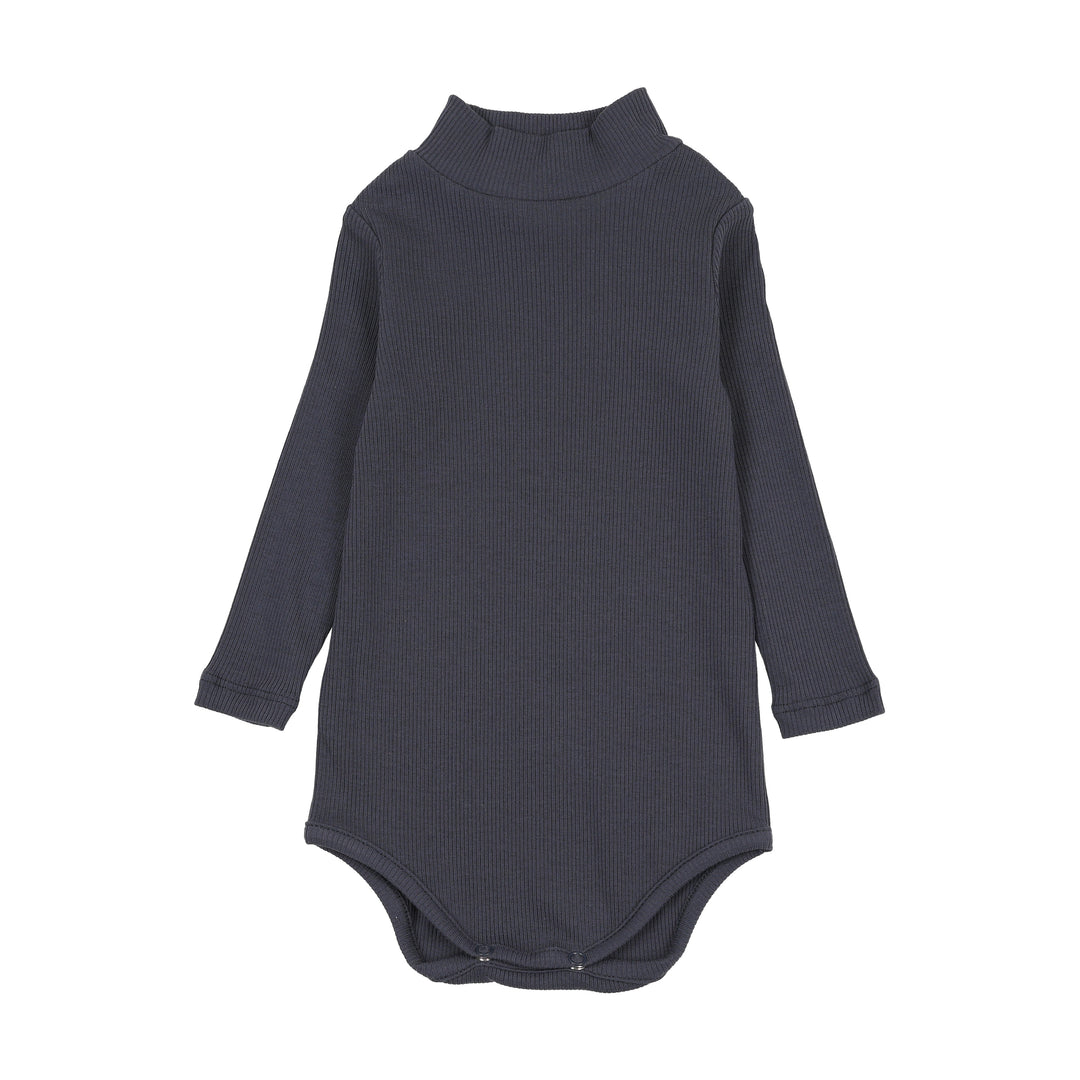 onesie solid mockneck - navy