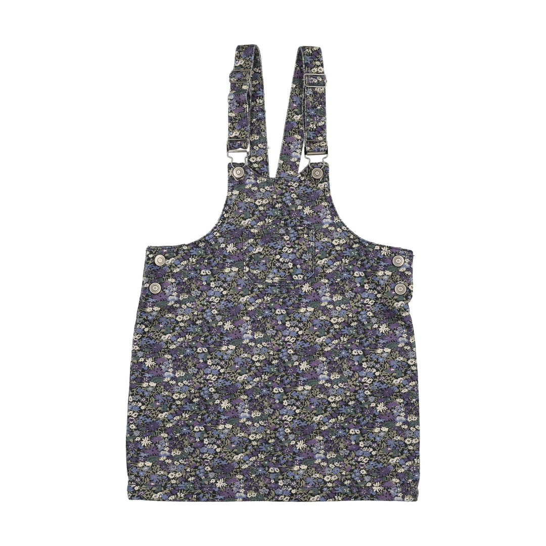 dress canvas front pocket jumper - navy liberty print