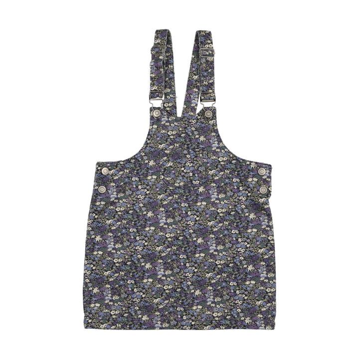 dress canvas front pocket jumper - navy liberty print