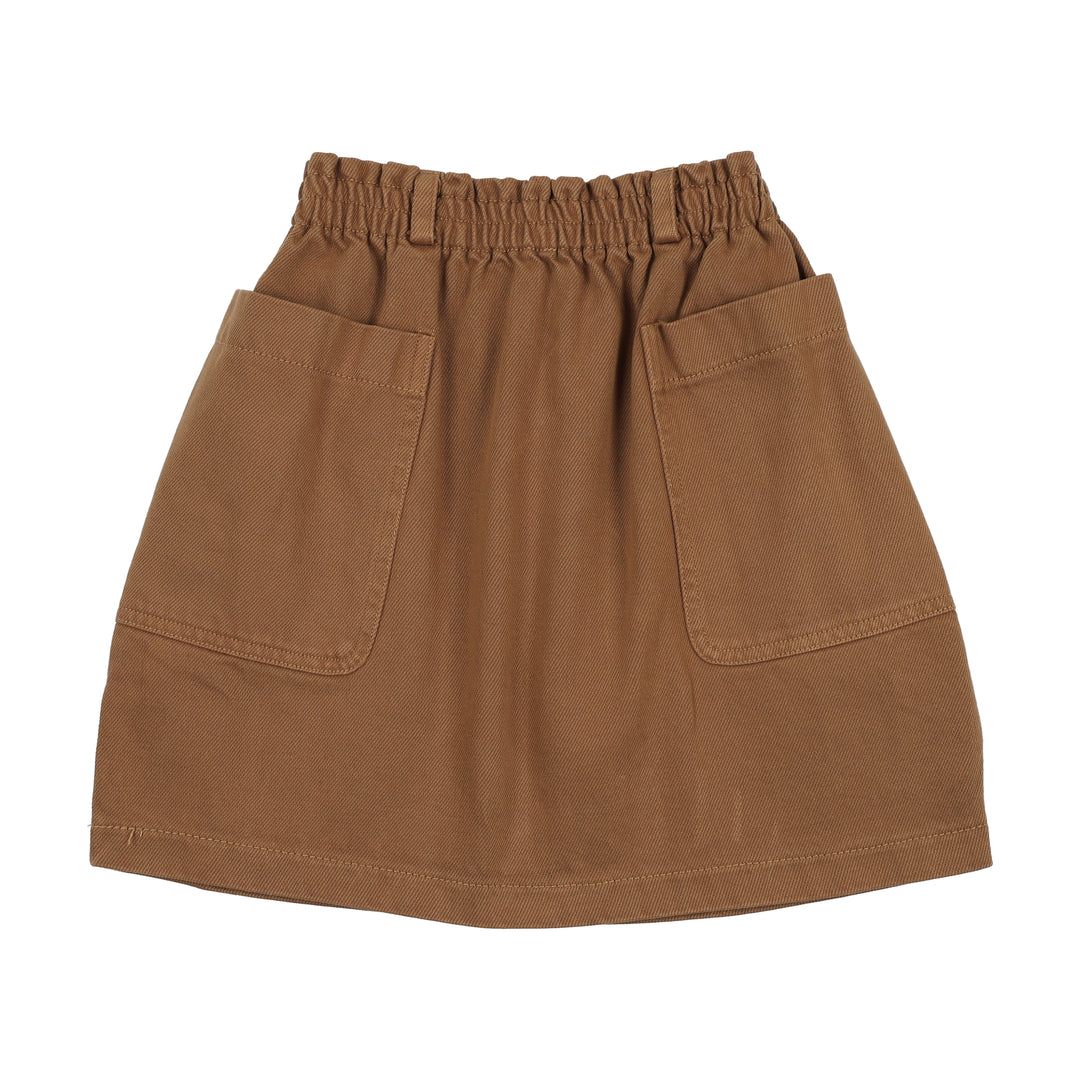 skirt canvas side pockets - ochre