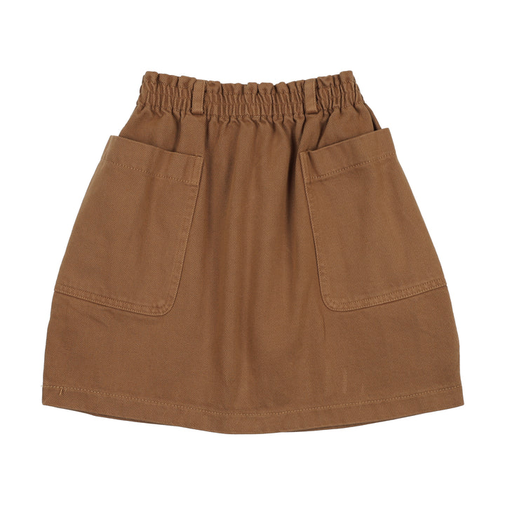 skirt canvas side pockets - ochre