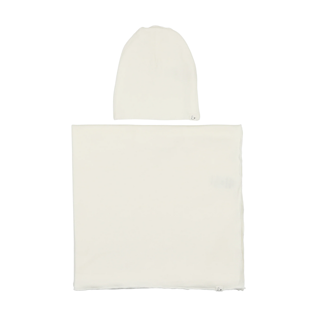 swaddle bamboo with beanie - cream