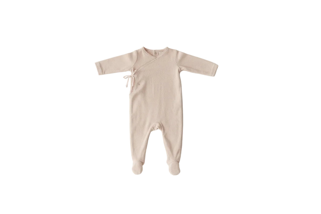 footie terry wrap - petal
