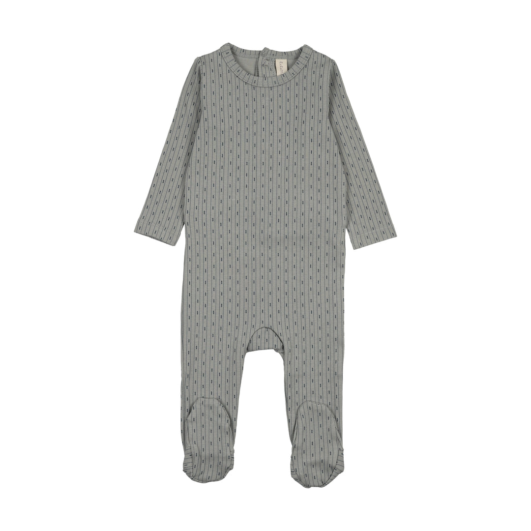 footie gem striped - light blue