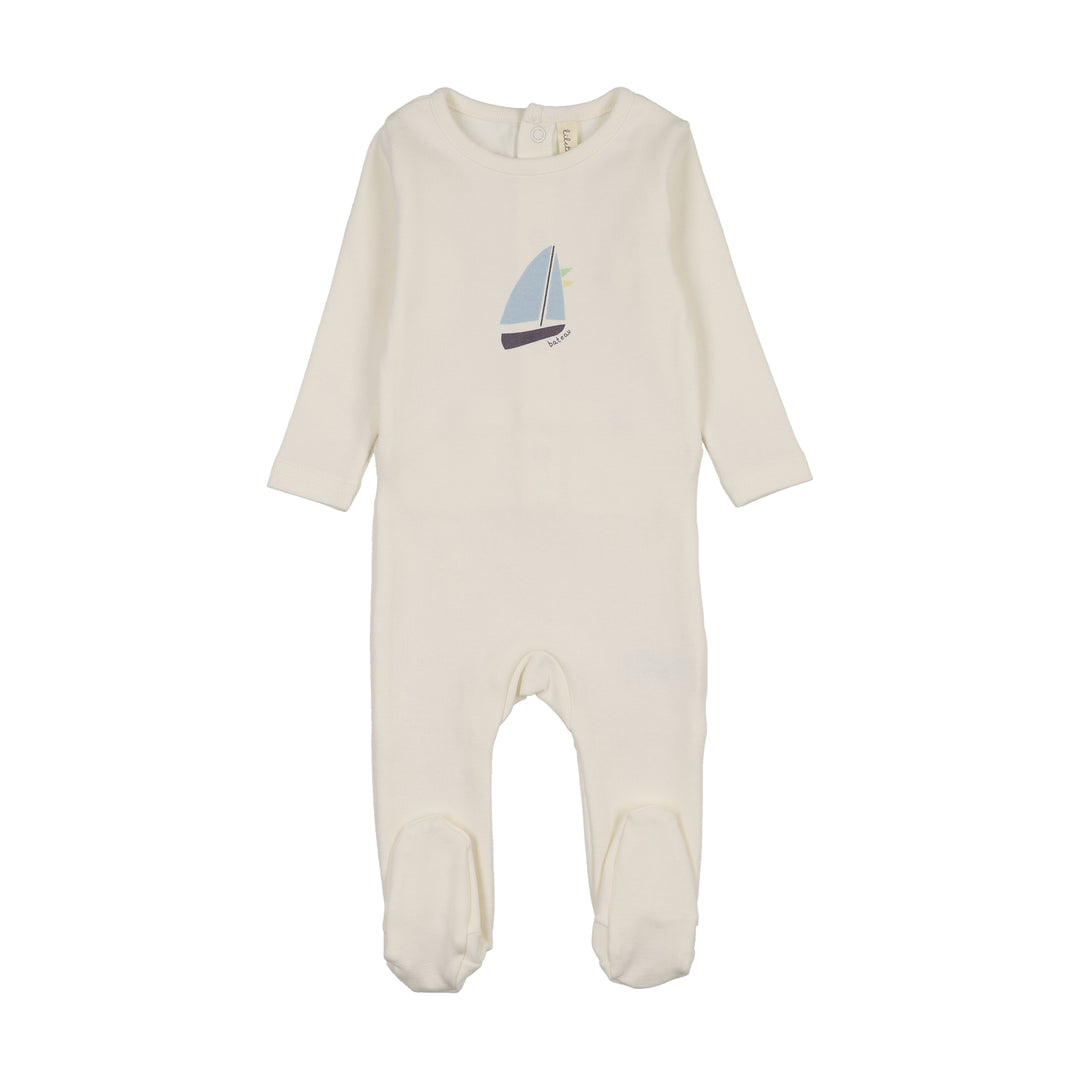 footie nautical graphic - cream