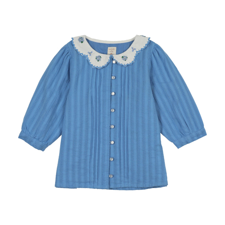 shirt l/s downtown blouse - fresh blue