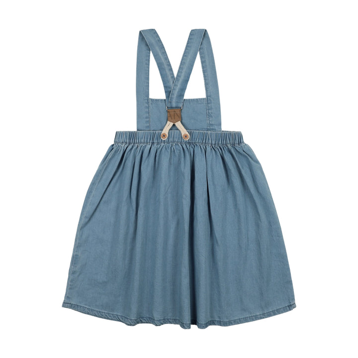 dress denim capsule crossback jumper with cherry - blue tencel