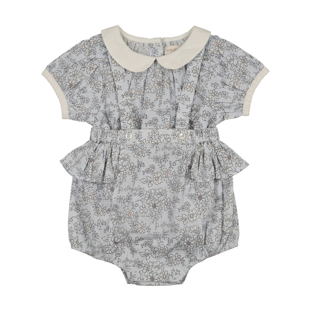 set outfit mountain meadow shirt s/s and suspender bloomer - clear blue