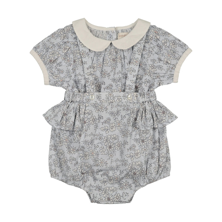 set outfit mountain meadow shirt s/s and suspender bloomer - clear blue