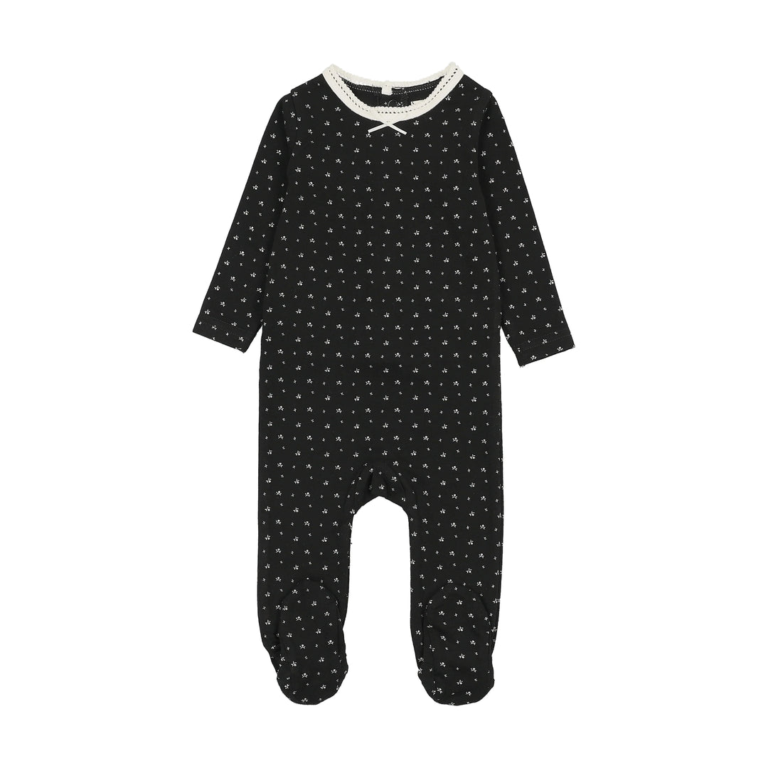 footie tiny twig - black print