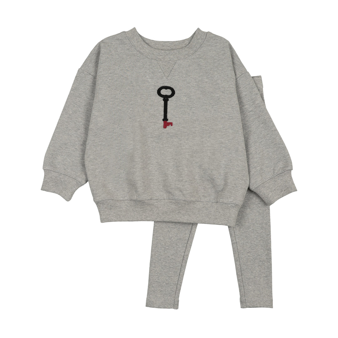 set outfit limited capsule sweatshirt and leggings - light gray heather