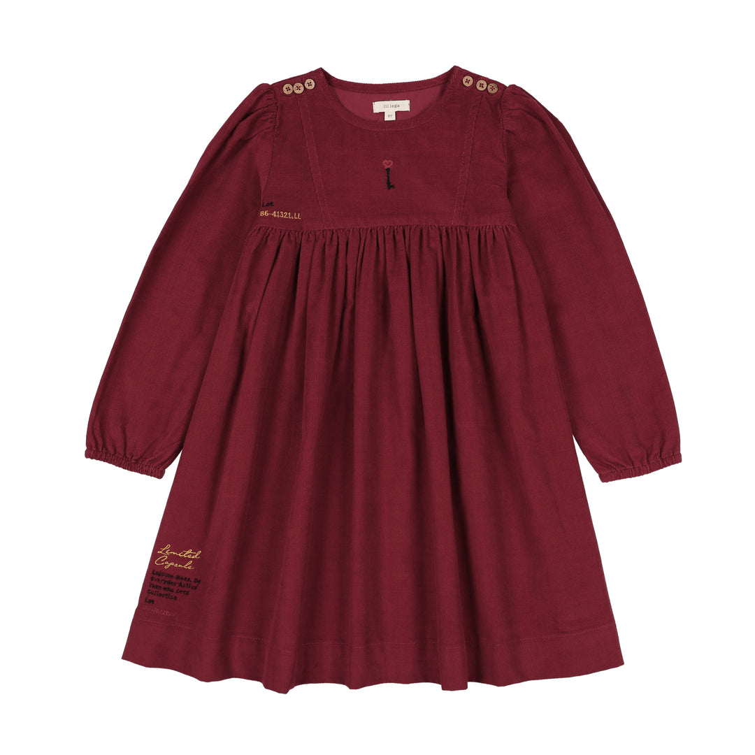 dress limited capsule embroidered - deep red