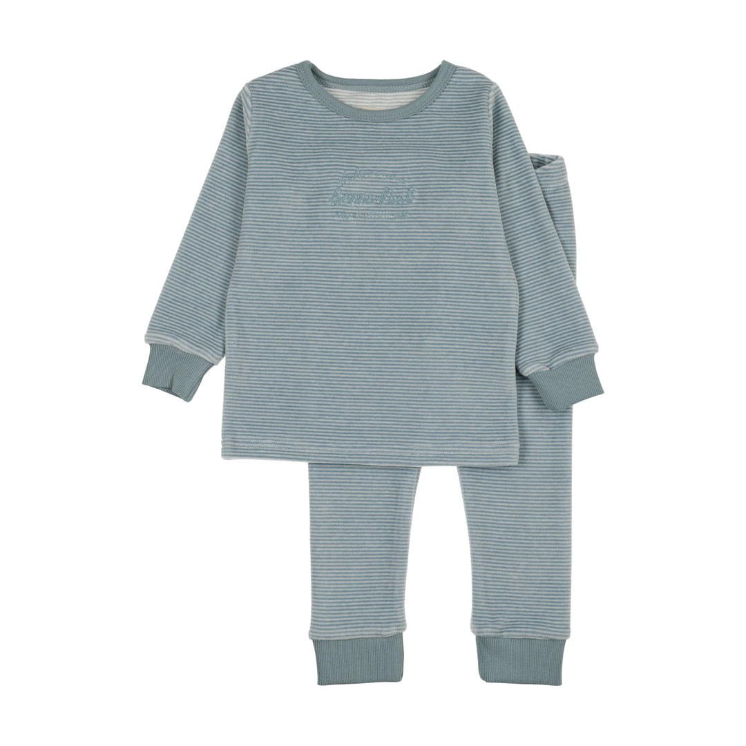 pajamas velour - blue stripe