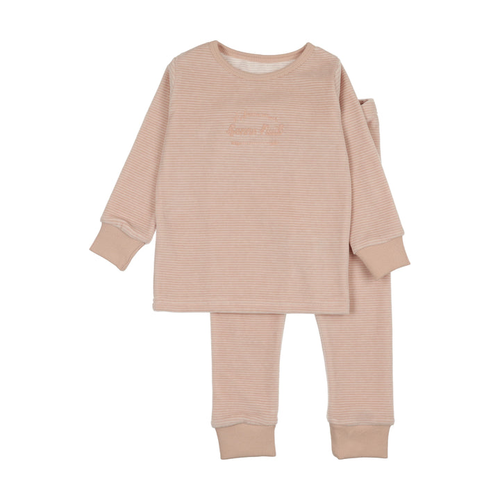 pajamas velour - pink stripe