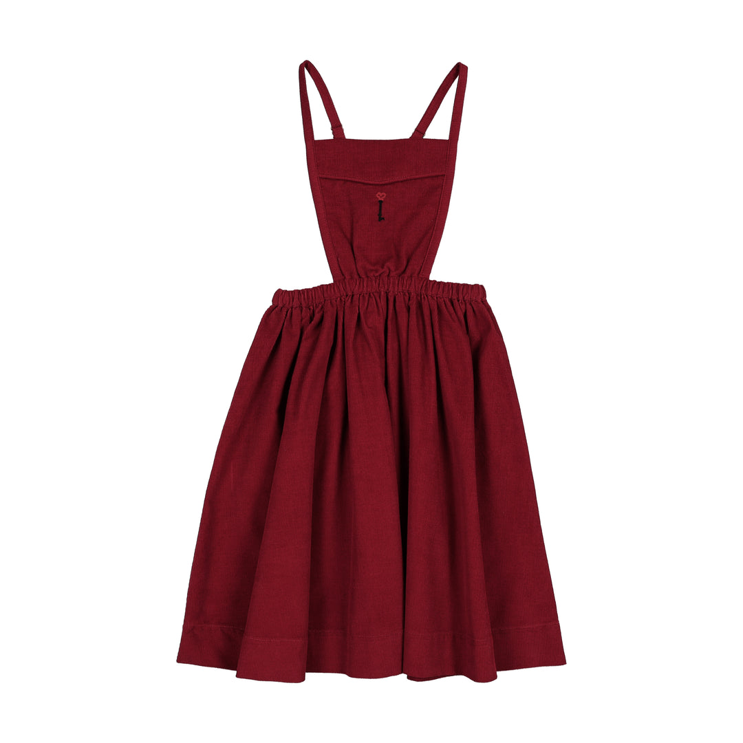 dress limited capsule bib jumper - deep red