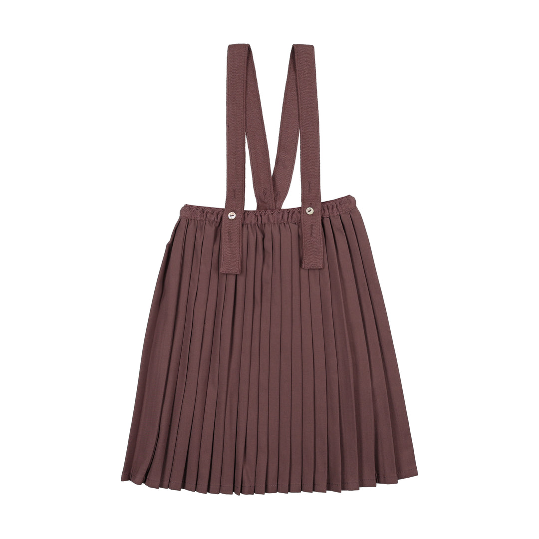 skirt knife pleated suspender - vintage purple