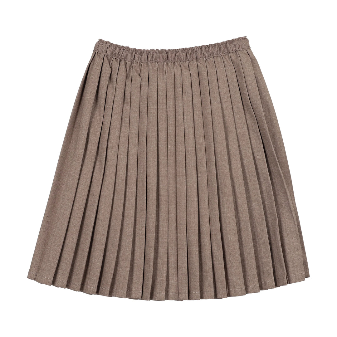skirt knife pleated - misty oat heather
