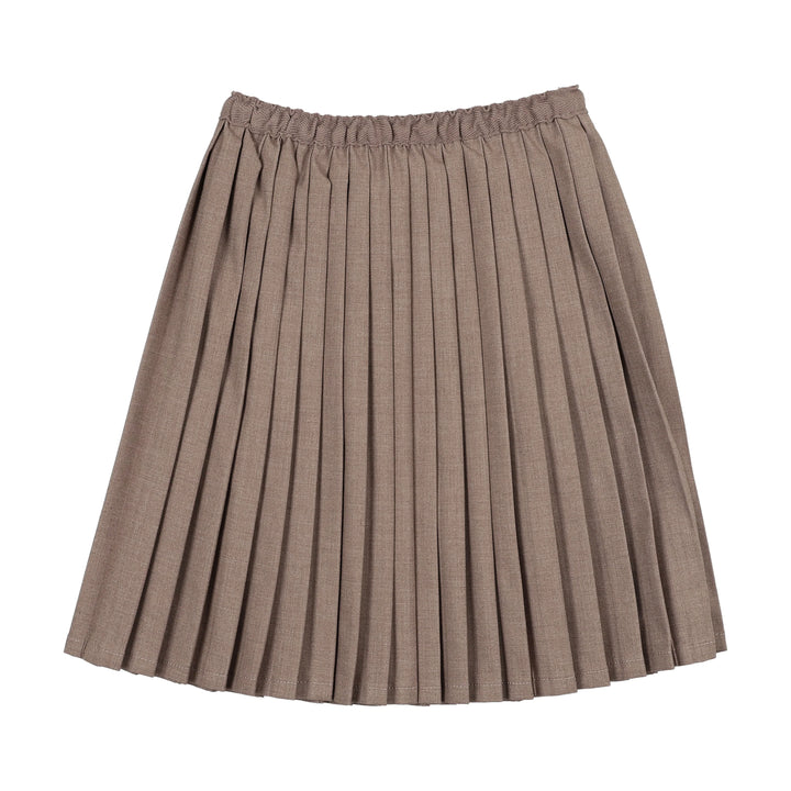 skirt knife pleated - misty oat heather