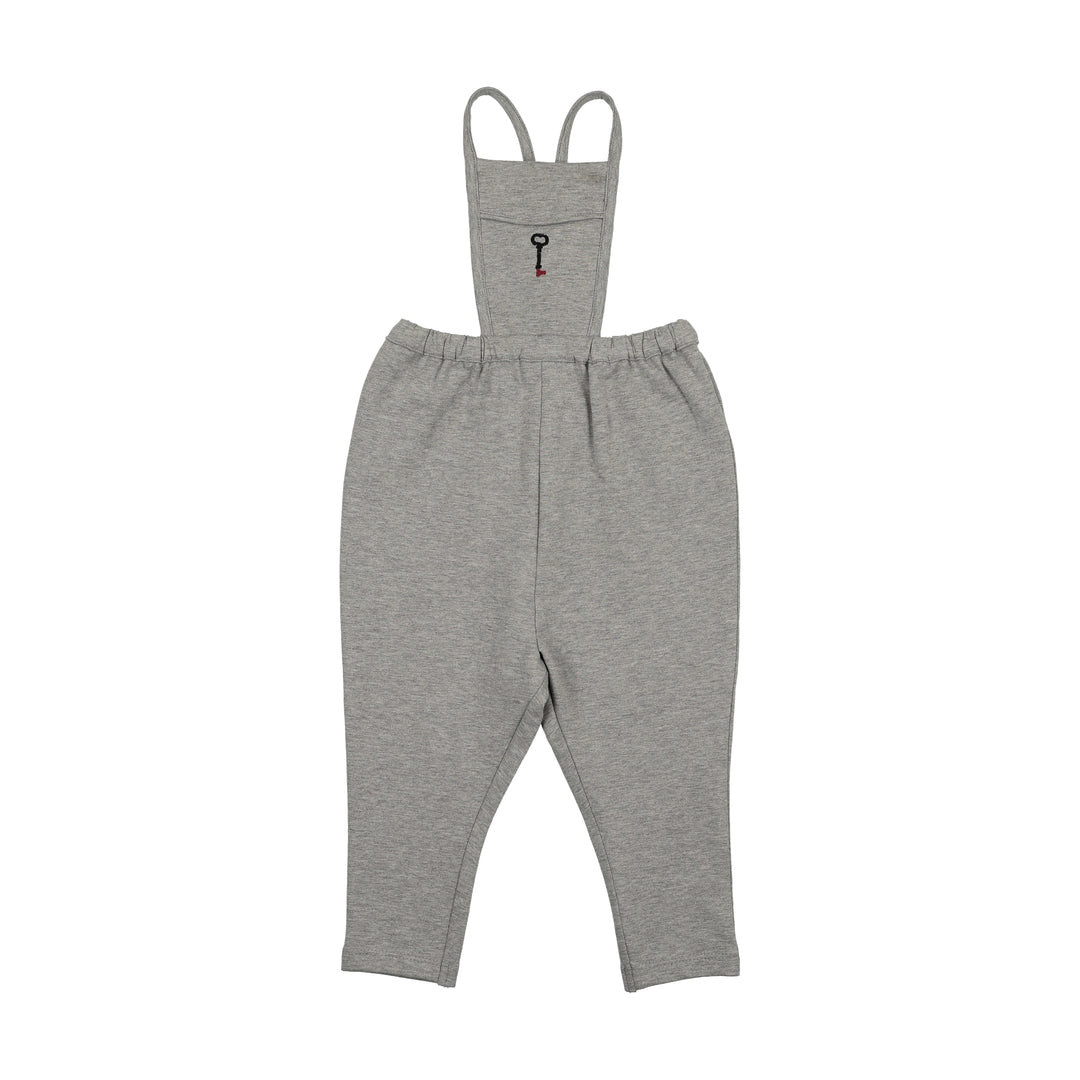 one piece limited capsule bib overalls - light gray heather