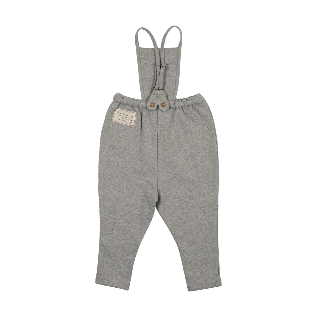 one piece limited capsule bib overalls - light gray heather