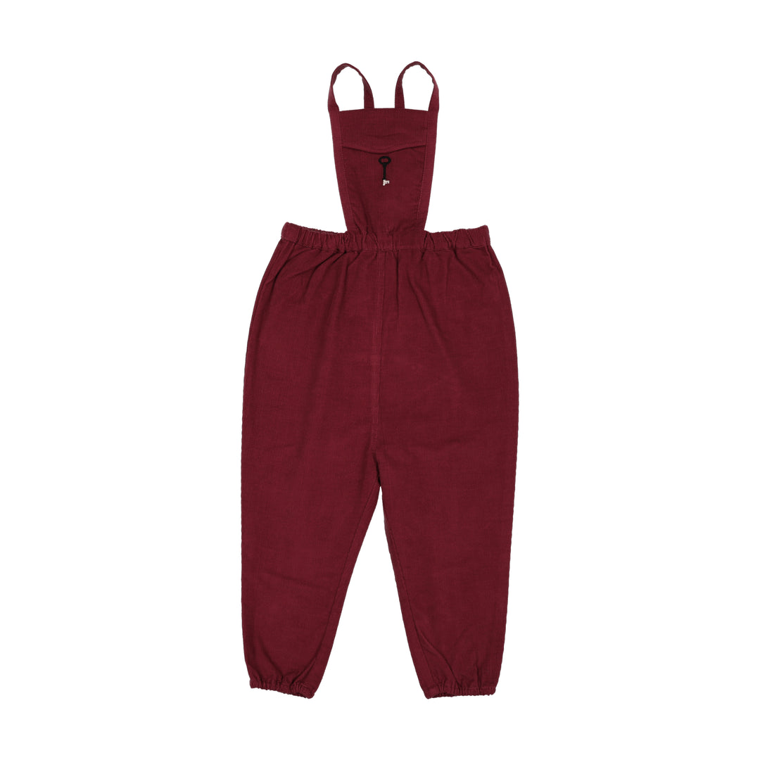 one piece limited capsule bib overalls - deep red