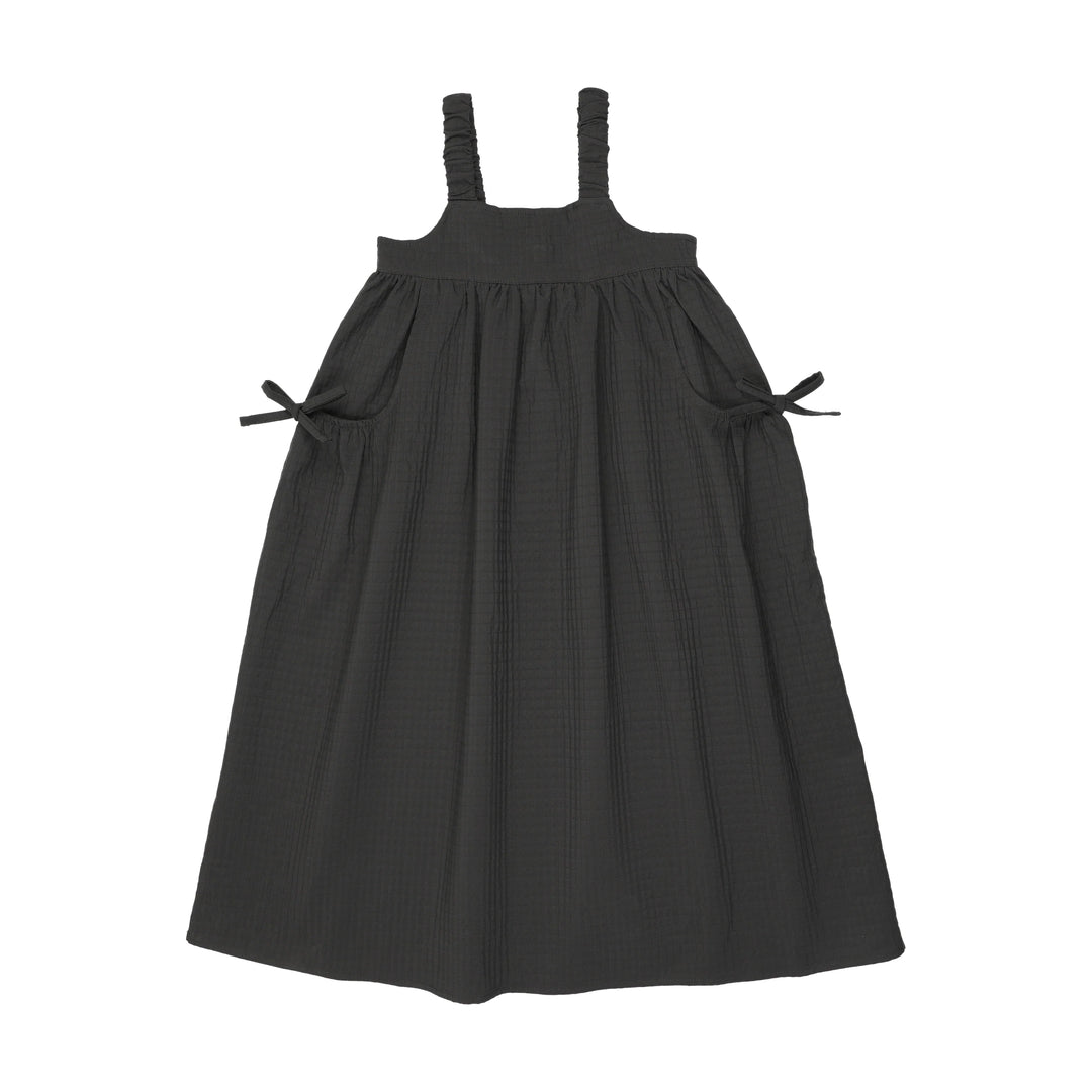maxi dress jacquard - black