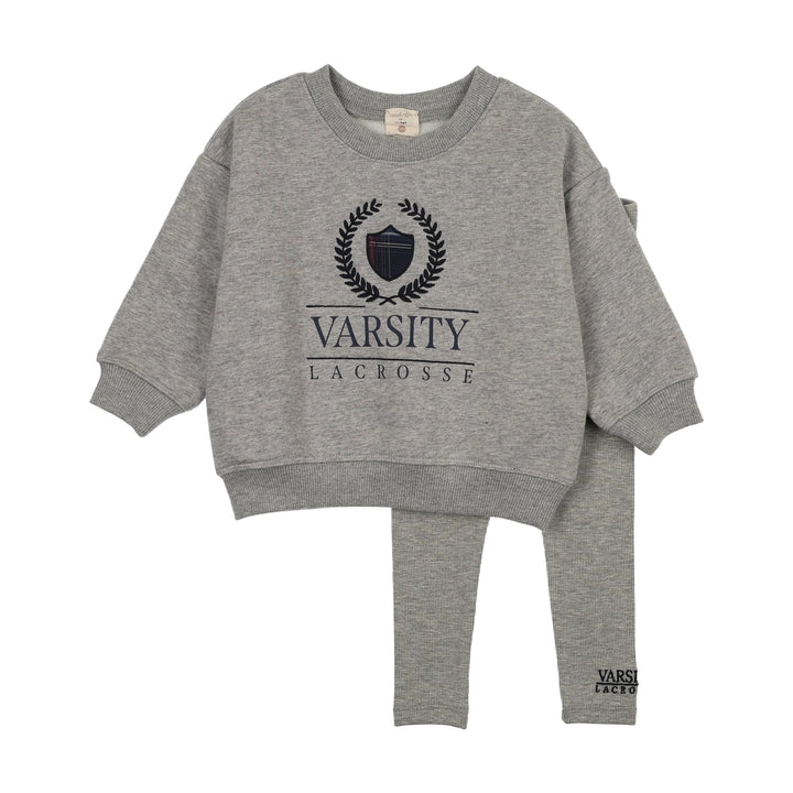 set outfit fan club sweatshirt and leggings - light gray heather