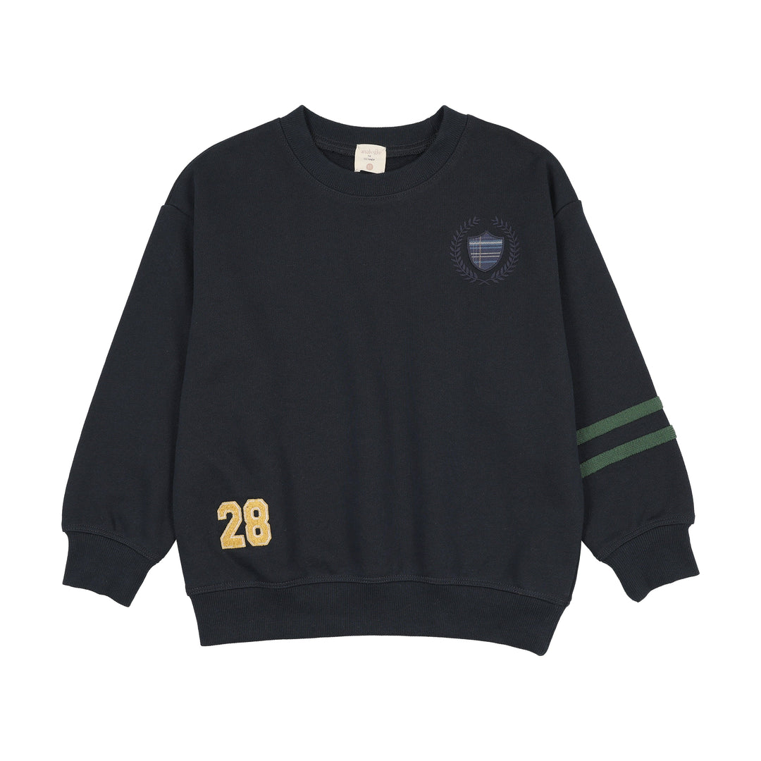 top l/s fan club little logo sweatshirt - navy