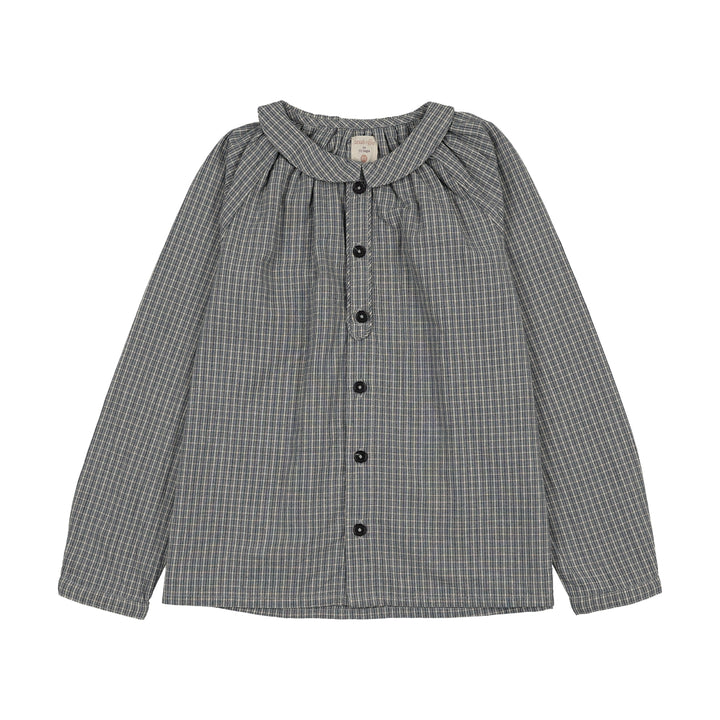 shirt l/s plaid toddler - dried blue plaid
