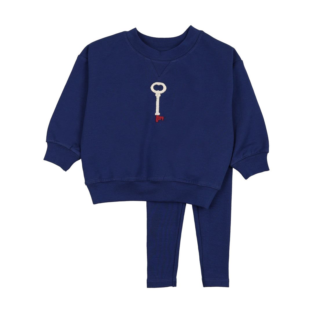 set outfit limited capsule sweatshirt and leggings - bellwether blue
