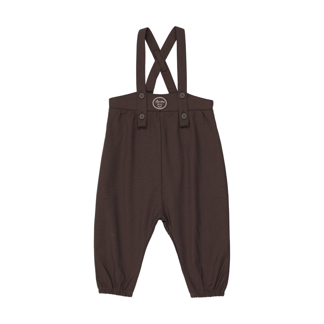 one piece long romper - chocolate brown