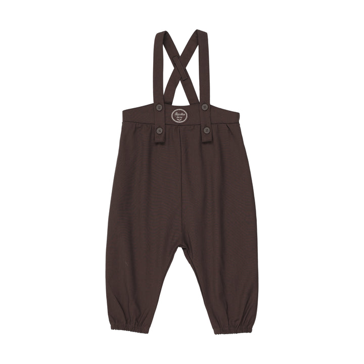 one piece long romper - chocolate brown